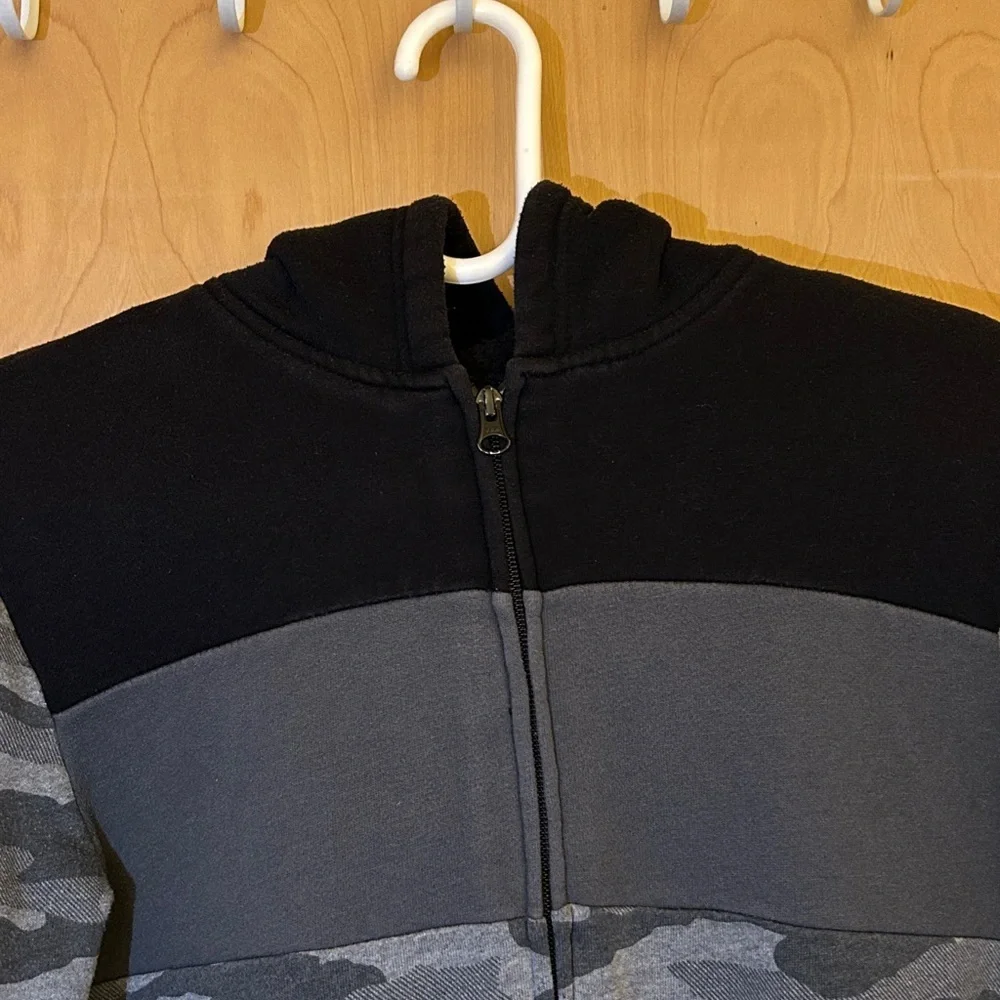 Black Hooded Fleece Jacket XL/TG 14